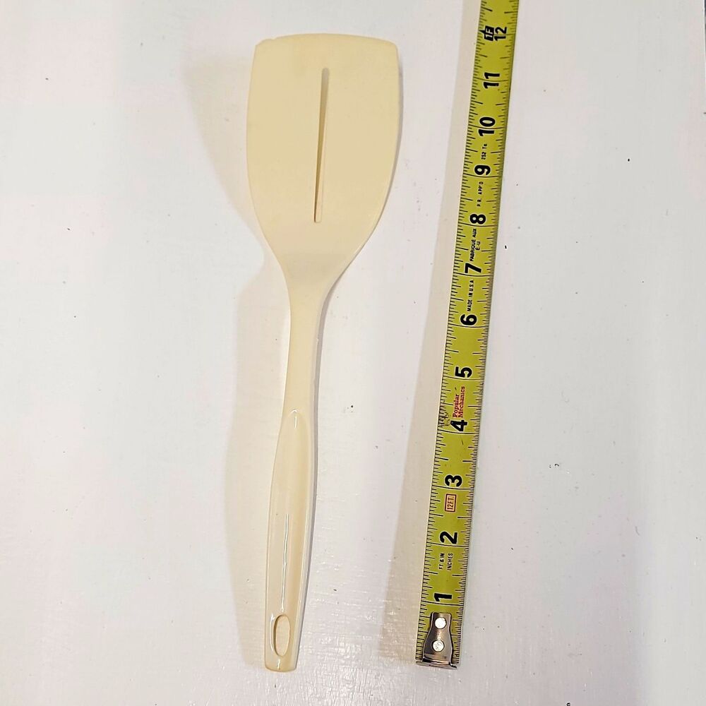 Foley Beige Plastic Spatula/Turner w/ Hanging Hole, Approx. 10.5 in Long